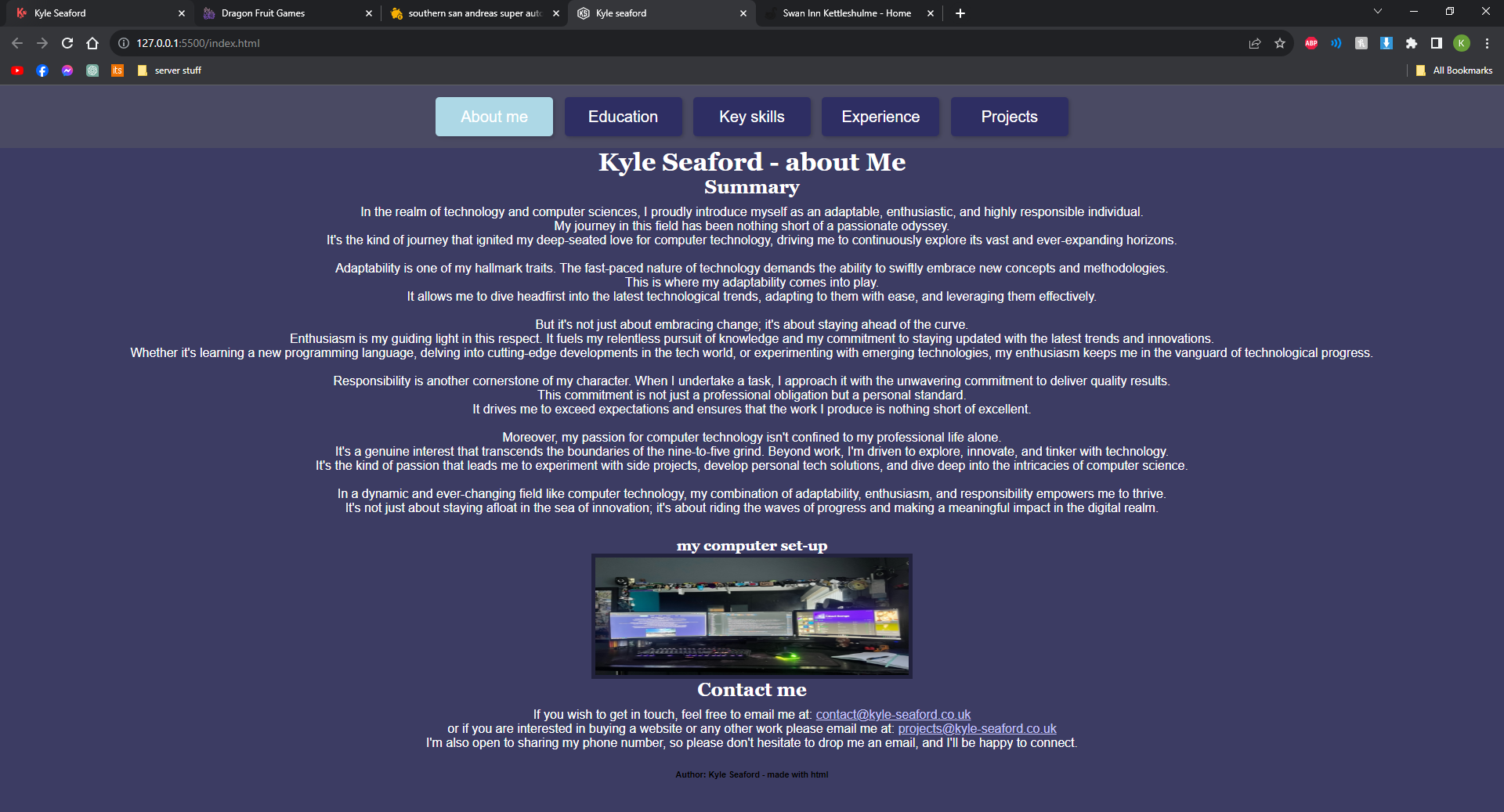 Personal Website V1