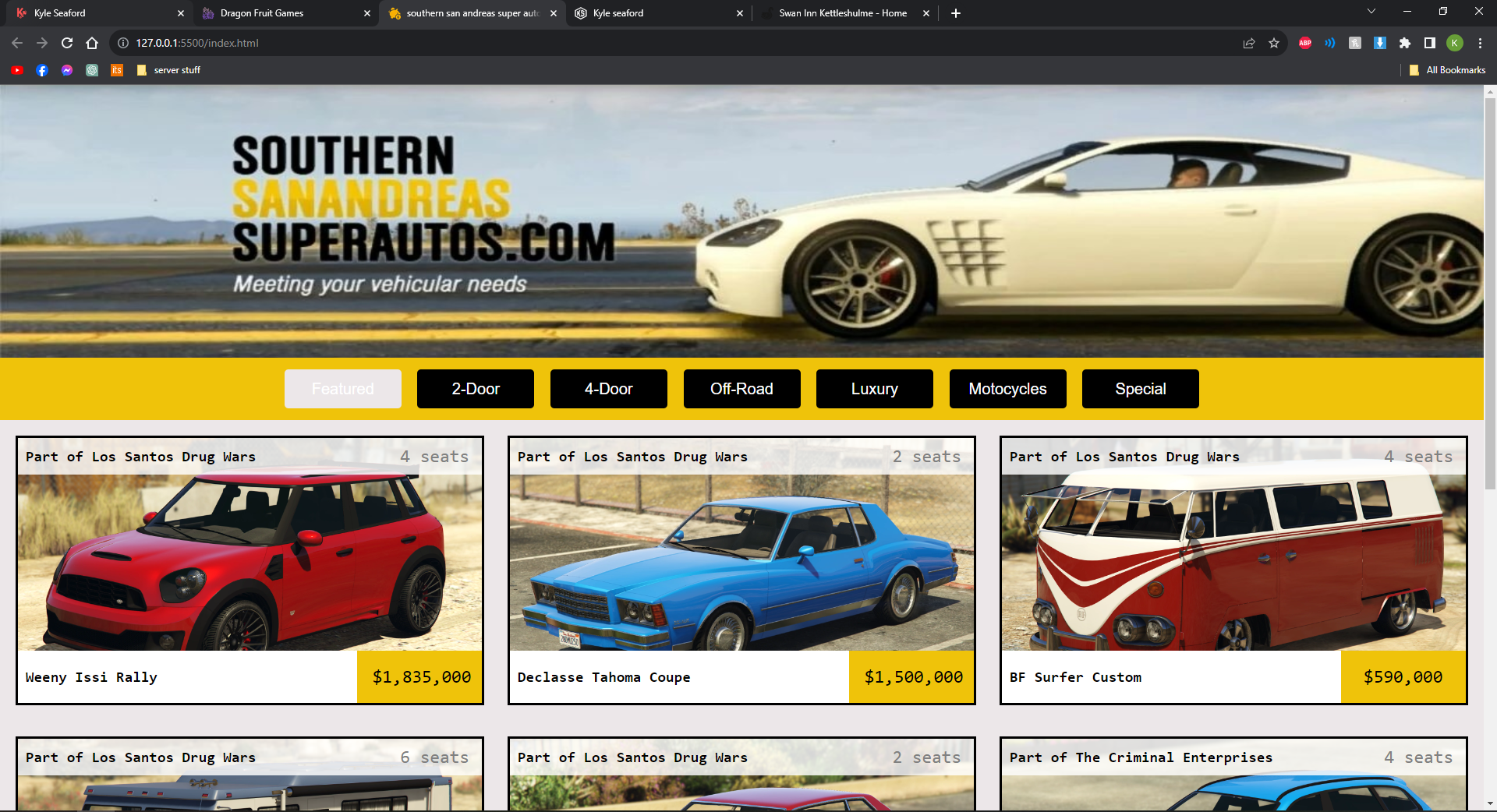 Southern San Andreas Super Autos